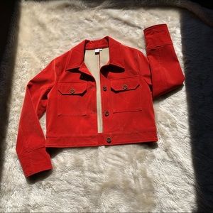 3/$25 - Cropped Faux Suede Jacket